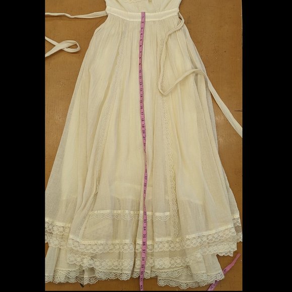 VINTAGE WEDDING - 1970s Vintage Gunne Sax by Jessica McClintock Size 5 Natural - Picture 11 of 15